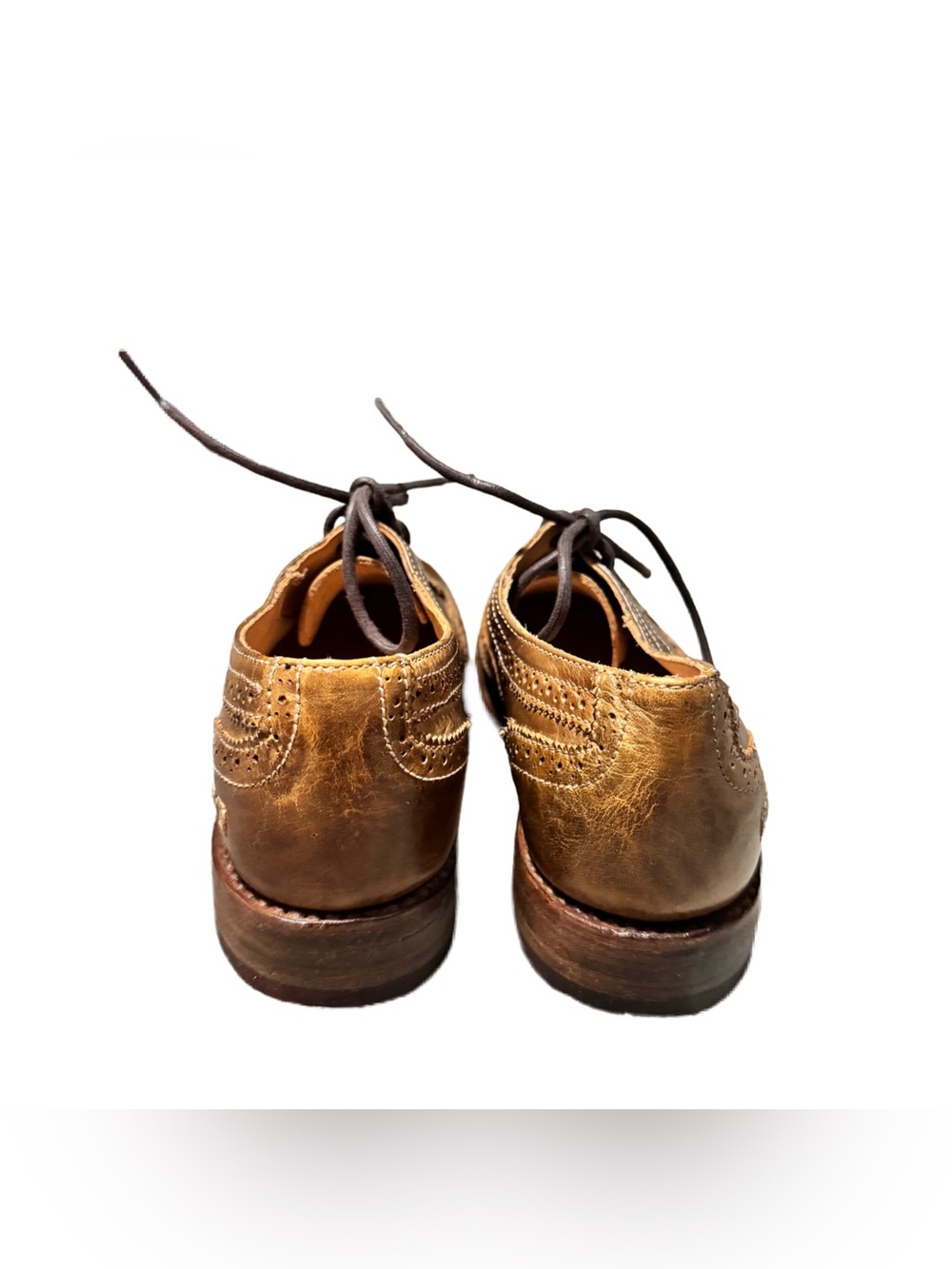Bed Stu Lita Oxford Women's 7.5 Wingtip Cobbler Distressed Leather Brogue Shoes - Picture 6 of 7